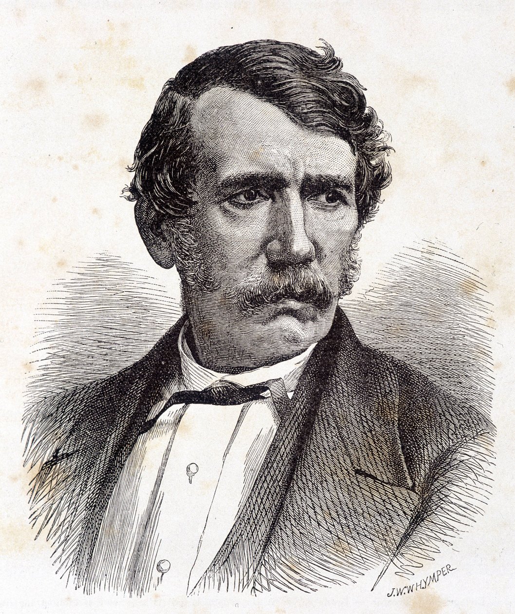 Portrett av David Livingstone, britisk misjonær og oppdagelsesreisende (1813-1873) - i "" Tour du Monde", 2. sem. 1875¿ av Unknown artist