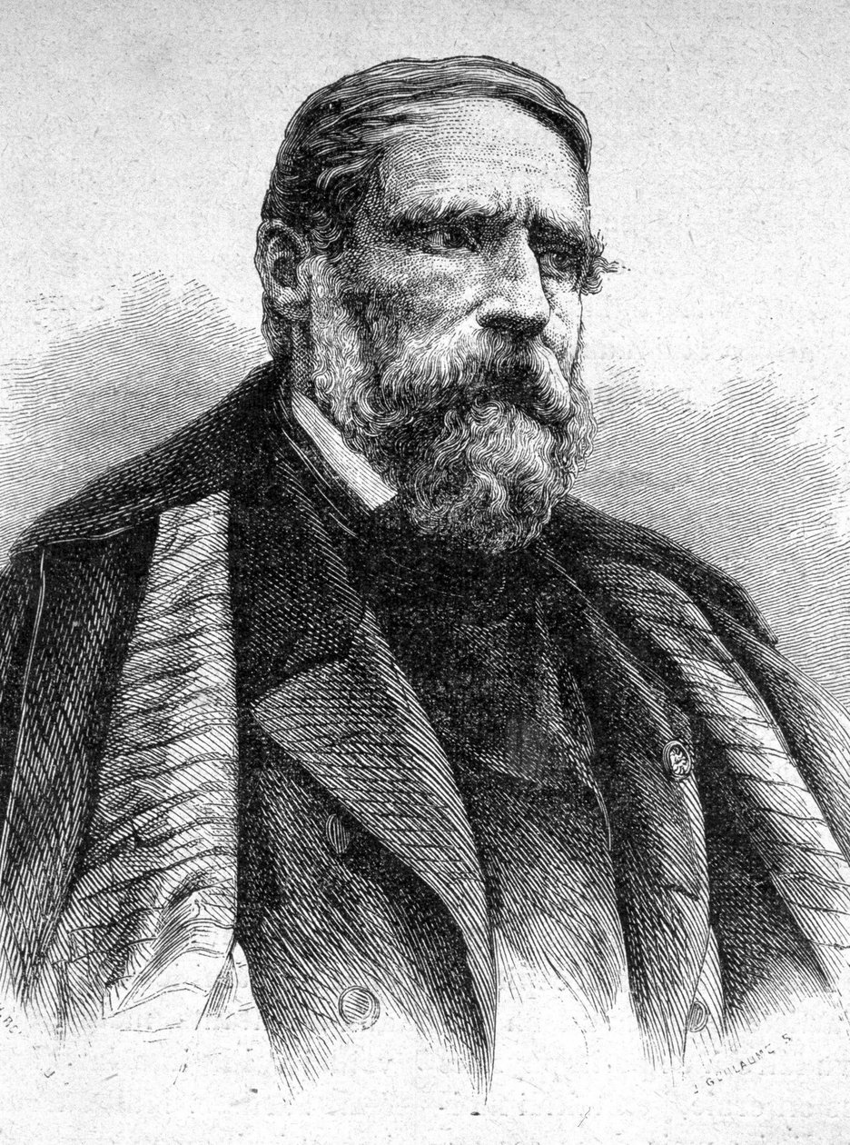 Portrait of Decamps, French painter (1803 - 1860) - in “Les Contemporains”, n.d. end 19th century (engraving) av Unknown artist
