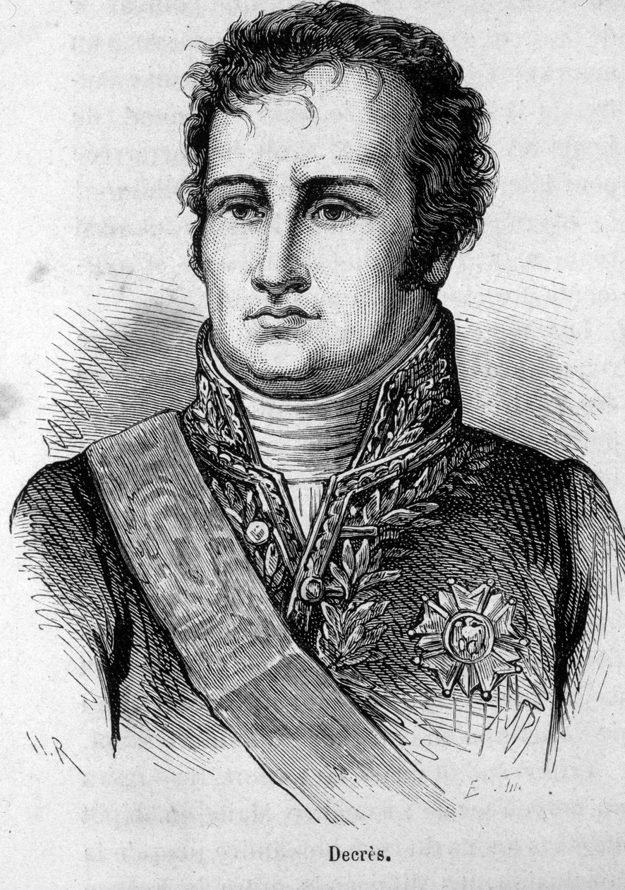 Portrett av Denis Decres (1761-1820) fransk sjømann. av Unknown artist