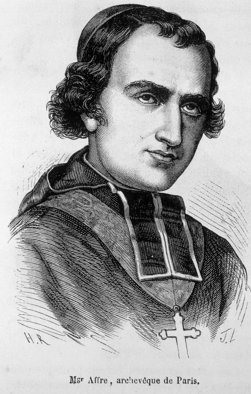 Portrett av Denys Auguste Affre (1793-1848), arkaisk av Paris. av Unknown artist