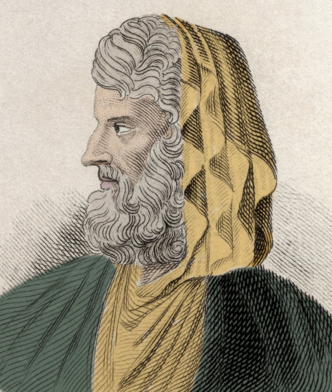 Portrett av Denys transfugen (Dionysios eller Dionysius av Heraclee) (ca. 330 f.Kr. - ca. 250 f.Kr.), en gresk stoikerfilosof. Gravering av 1800-tallet. av Unknown artist