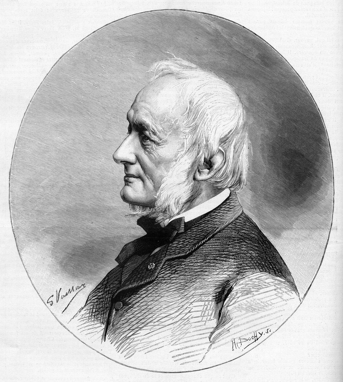 Portrait of Desire Nisard (1806-1888) writer and member of the French academy elected in 1850. av Unknown artist