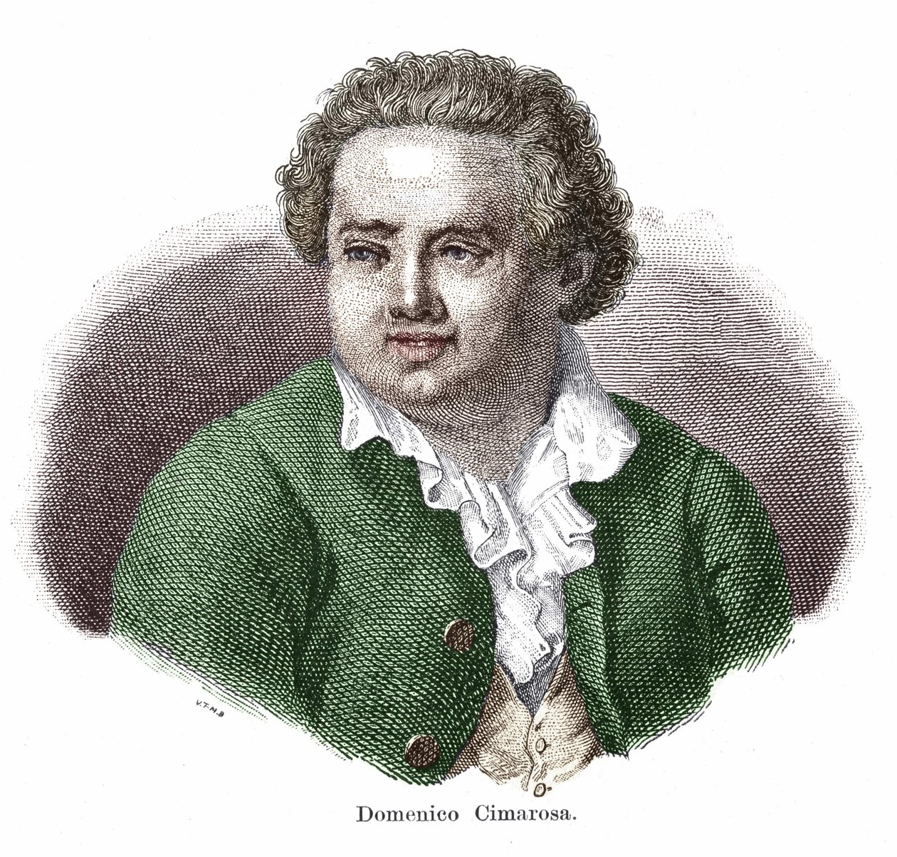 Portrait of Domenico Cimarosa (1749 -1801), Italian composer. av Unknown artist