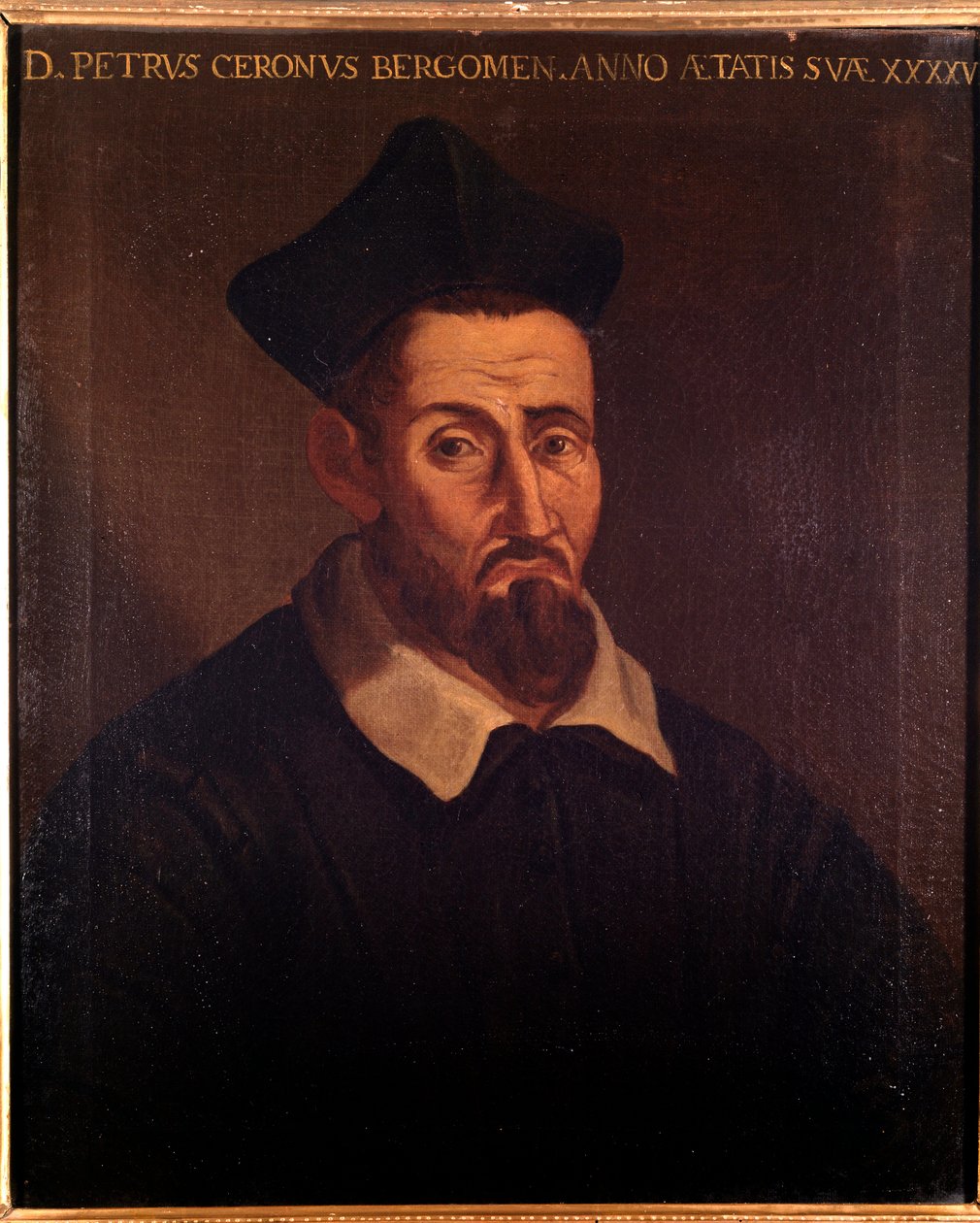 Portrett av Domenico Pietro Ceron, italiensk musikkteoretiker, sanger og prest (maleri av Unknown artist