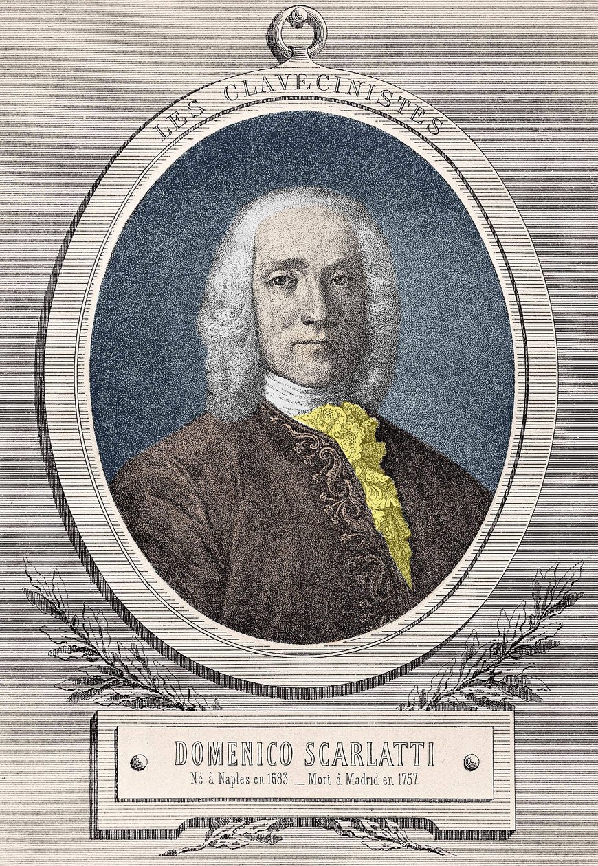 Portrait of Domenico Scarlatti (1685 - 1757) Italian composer av Unknown artist