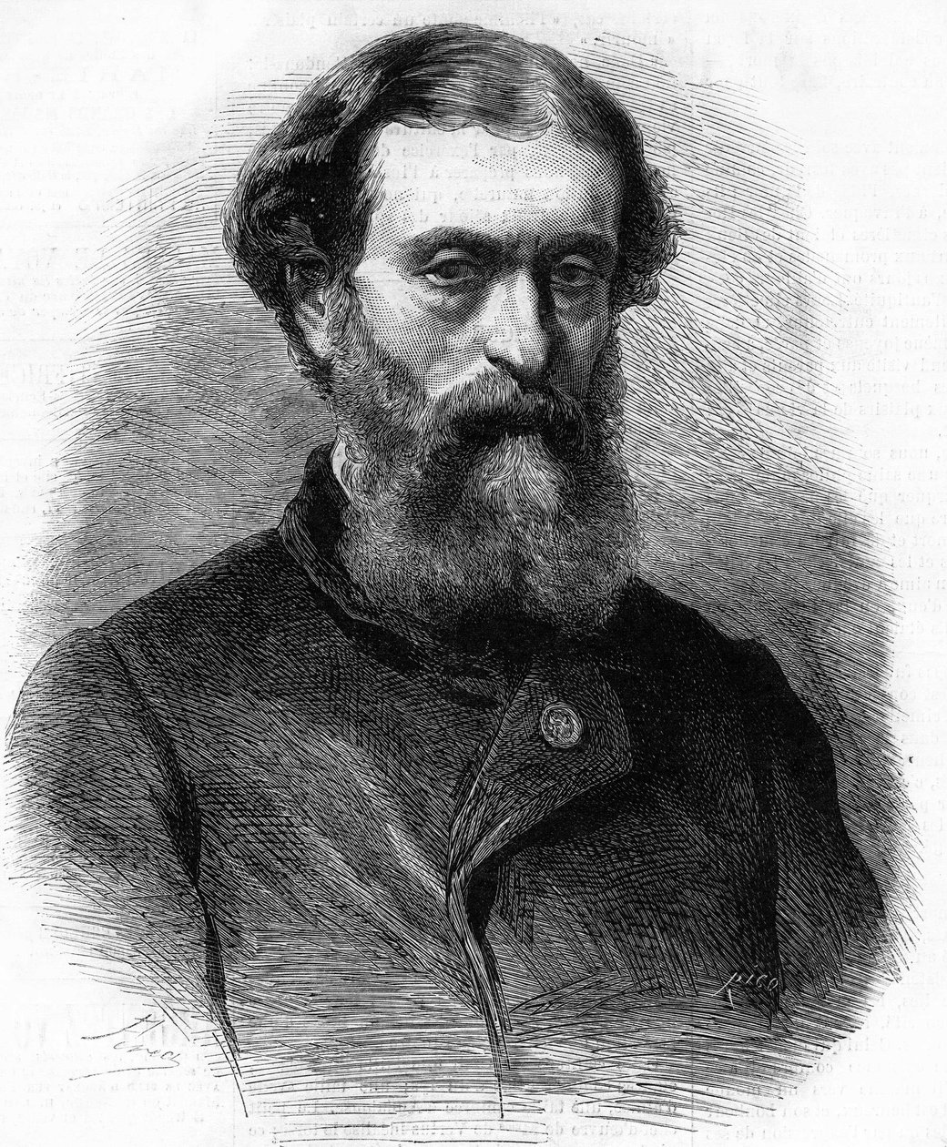 Portrett av Don Eugenio de Ochoa (1833-1889) spansk mann av bokstav og politiker. av Unknown artist