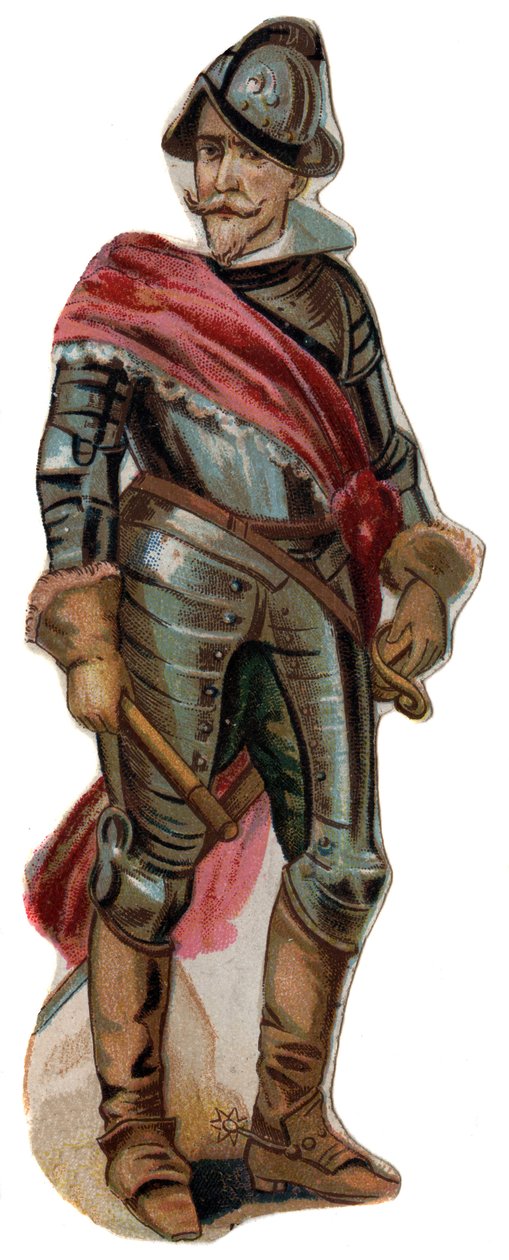 Portrett av Don Ferdinand (Fernando) Alvarez de Toledo, hertug av Alba (Alba) (1507-1582). Kromolitografi, slutten av 1800-tallet. av Unknown artist