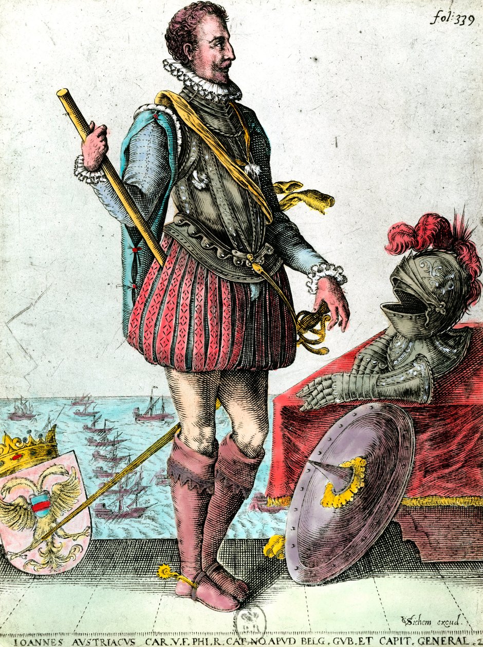 Portrett av Don Juan Jose av Østerrike (1629-1679) visekonge av Nederland Gravering fra 1600-tallet Privat samling av Unknown artist
