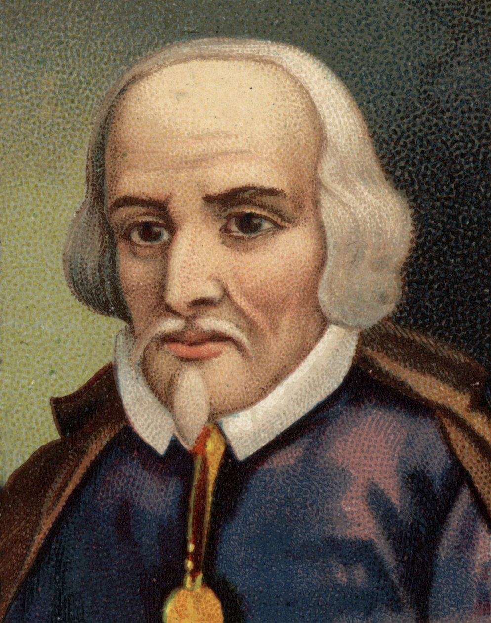 Portrett av Don Pedro Calderon de la Barca (1600-1681), spansk dramatisk poet. av Unknown artist