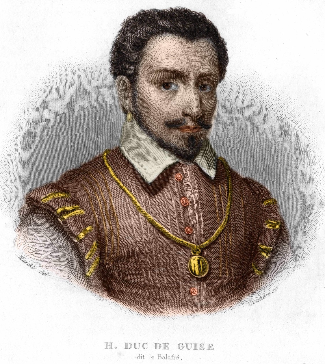 Portrett av hertugen av Guise. François de Lorraine, hertug av Aumale, deretter andre hertug av Guise fransk generalløytnant (1519 til 1563) av Unknown artist