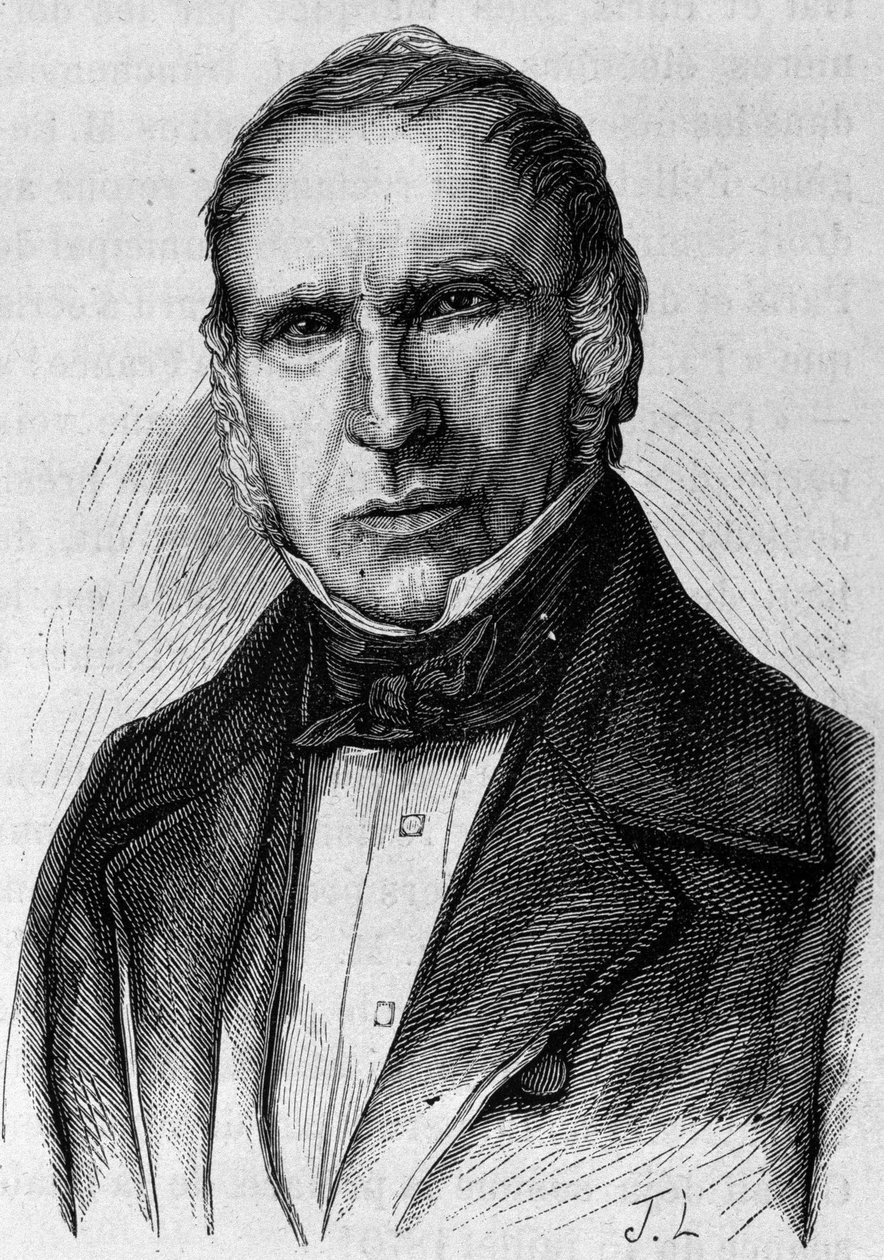 Portrett av Dupin Ainé (1783 - 1865). Gravering av slutten av 1800-tallet i "Histoire de France"" av H. Martin. av Unknown artist