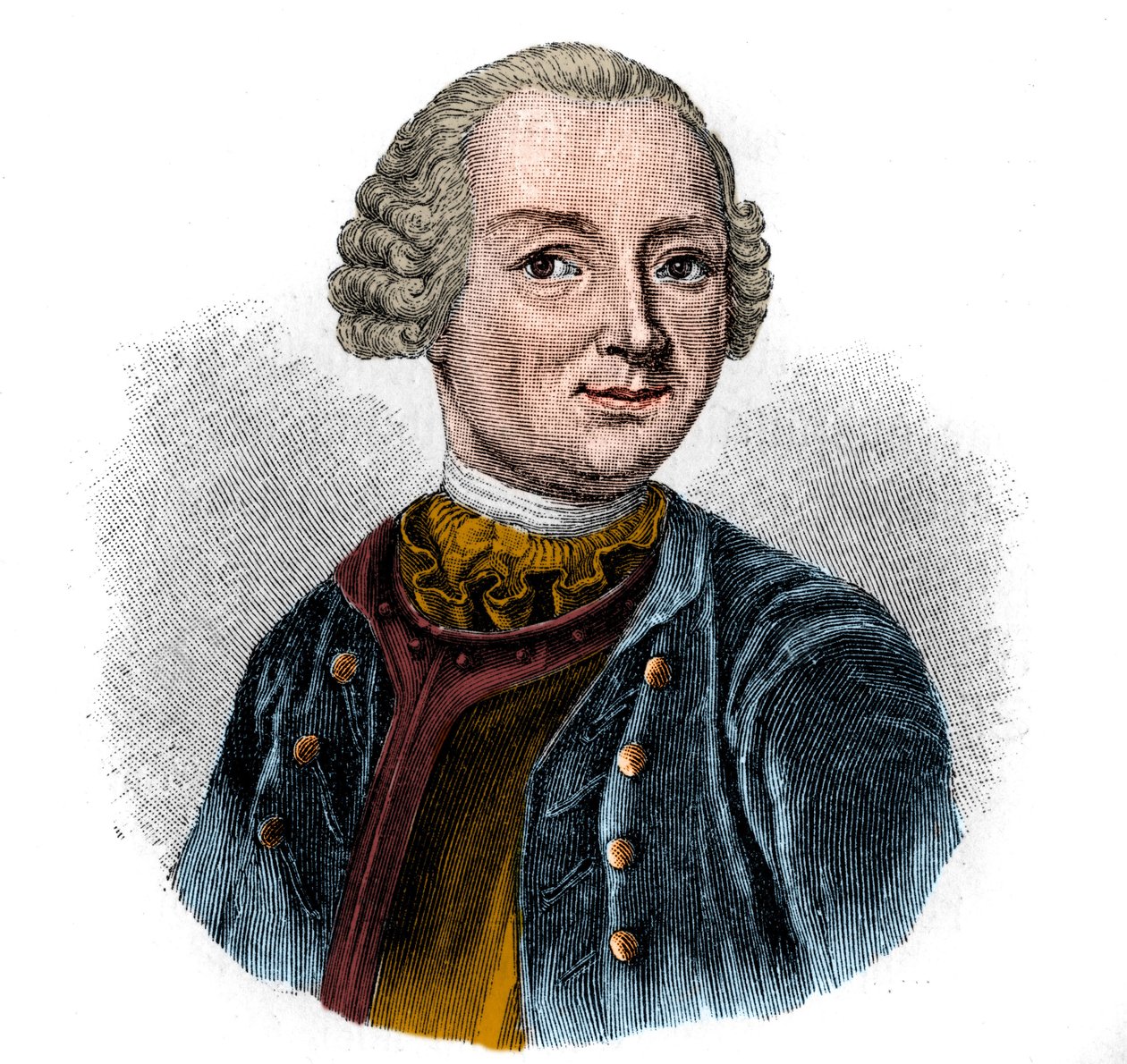 Portrett av EWALD CHRISTIAN VON KLEIST (1715-1759) tysk poet. av Unknown artist