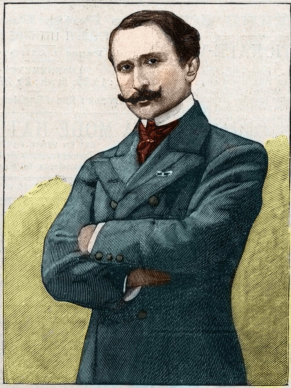 Portrait of Edmond Rostand (1868-1918), French poet and playwright. av Unknown artist