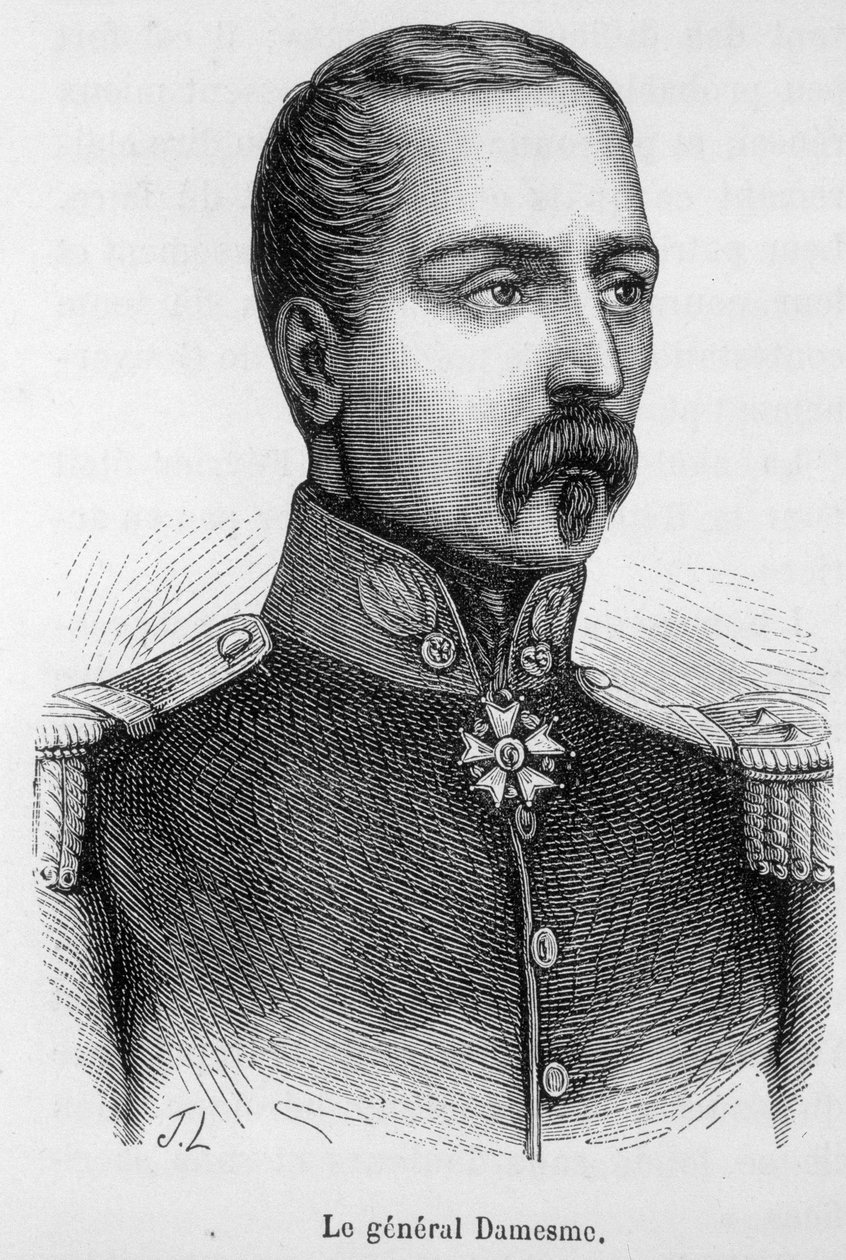 Portrett av Edouard Adolphe Deodat Marie Daesme (1807-1848), fransk militær. av Unknown artist