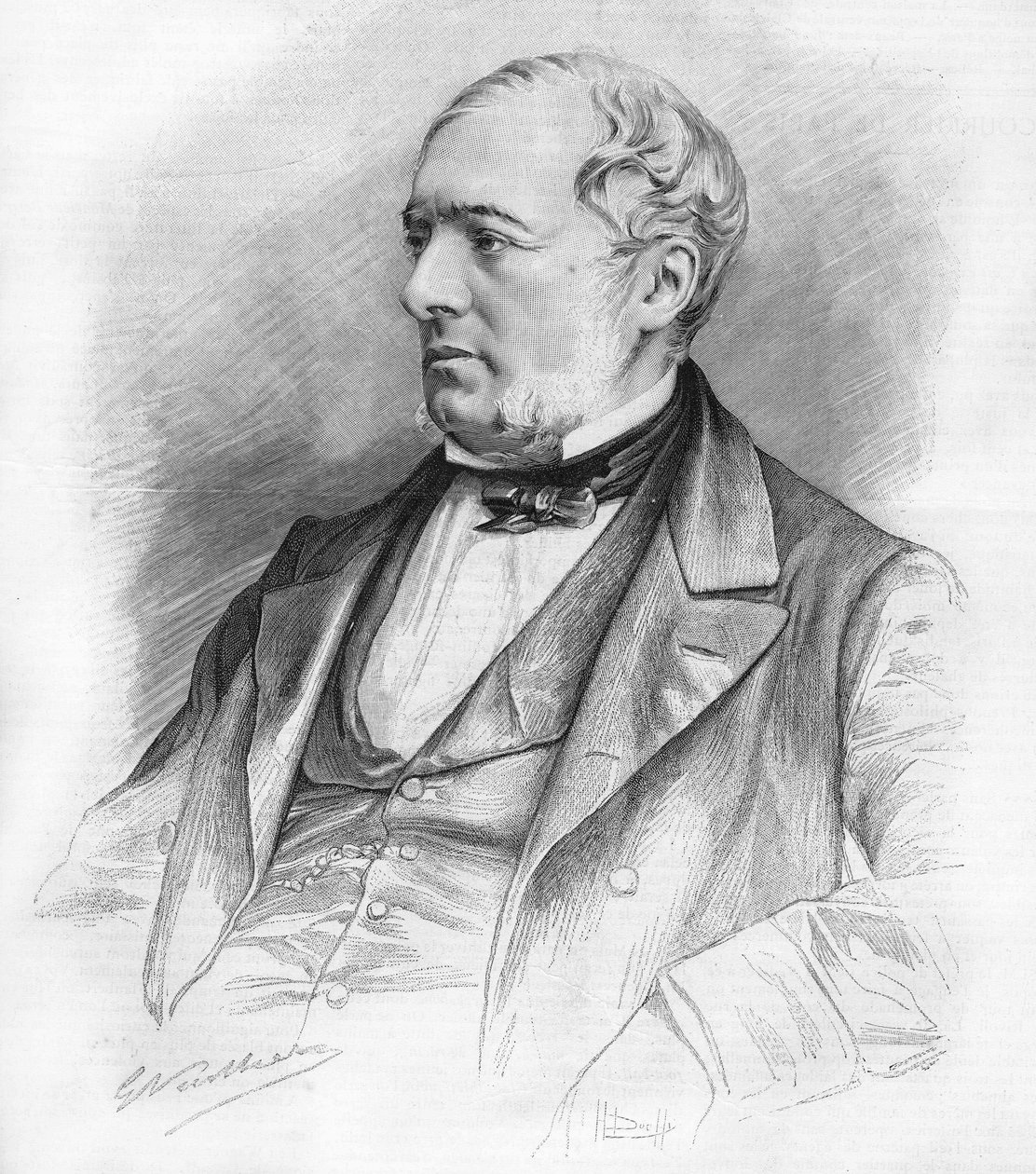 Portrett av Edouard Charton (1807-1890). forfatter, politiker, advokat og Saint Simonian. av Unknown artist