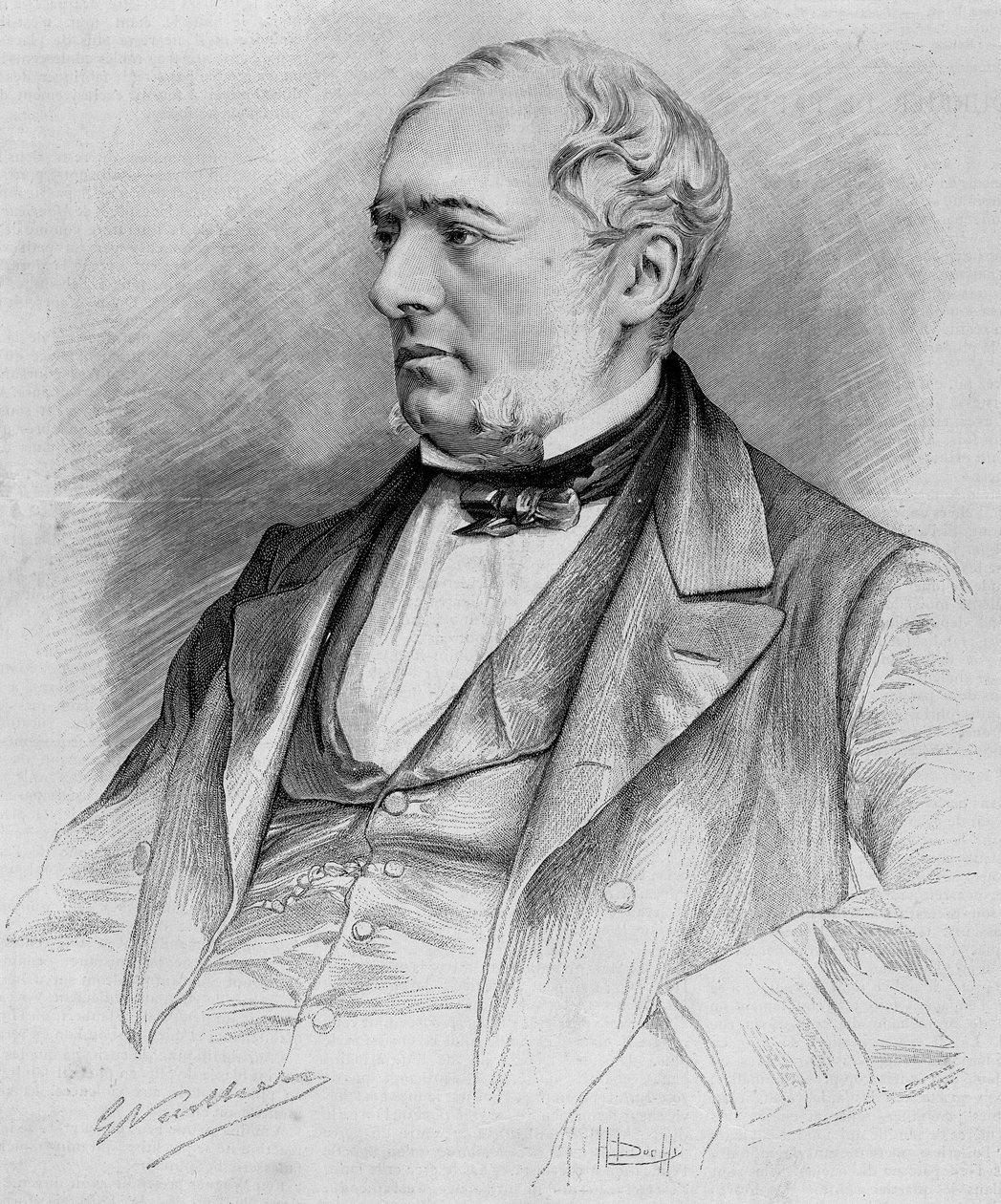 Portrett av Edouard Charton, maler, døde i 1890. av Unknown artist