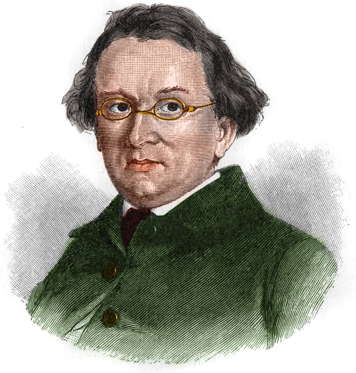 Portrait of Eduard Morike (1804-1875), German romantic writer. av Unknown artist