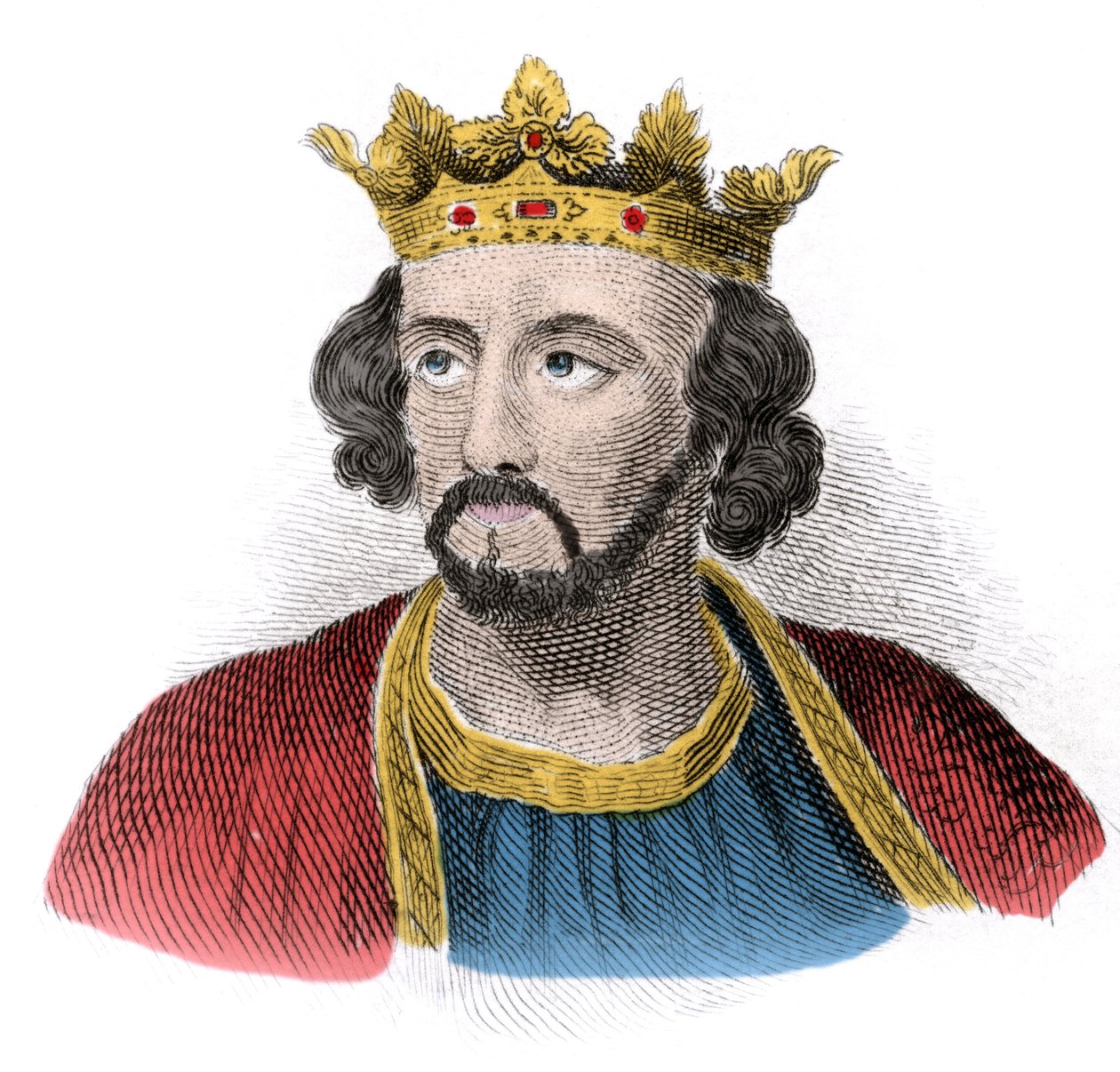 Portrett av Edward I av England (1239-1307), konge av England (Edward I). Gravering av 1800-tallet. av Unknown artist