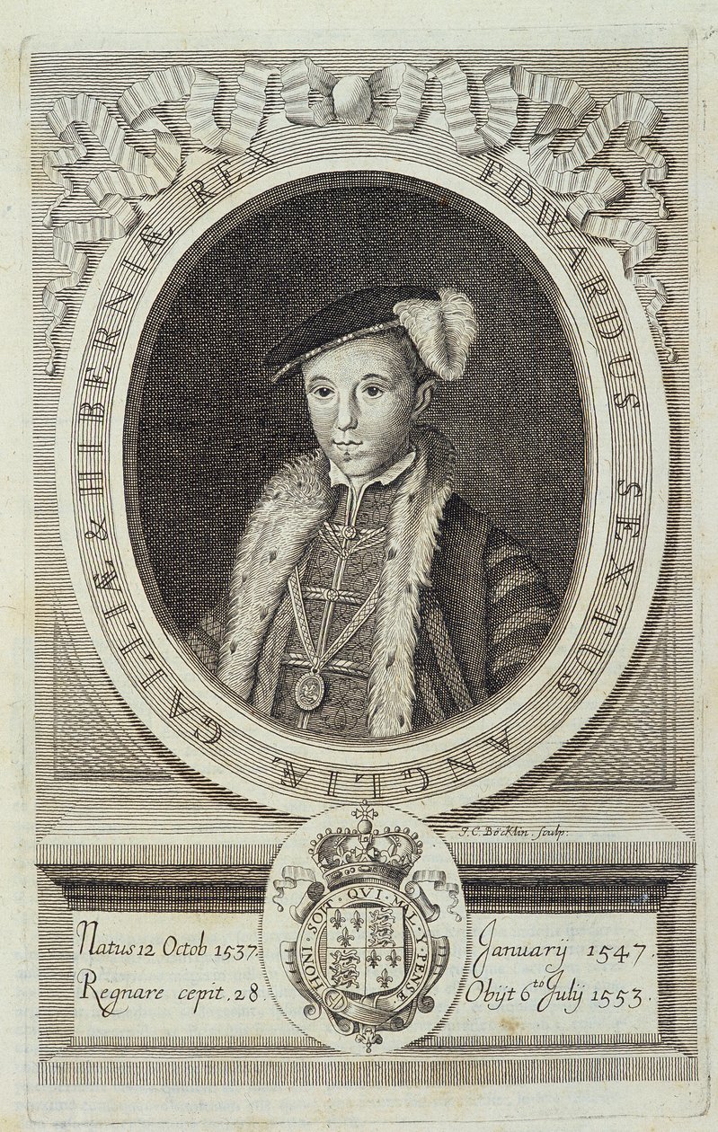 Portrett av Edward VI i "History of the Reformation of the Anglican Church..."", Genève av Unknown artist