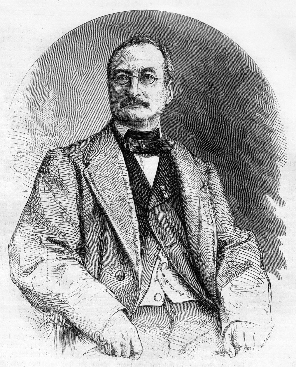 Portrett av Elie Berthet fransk forfatter på 1800-tallet. av Unknown artist