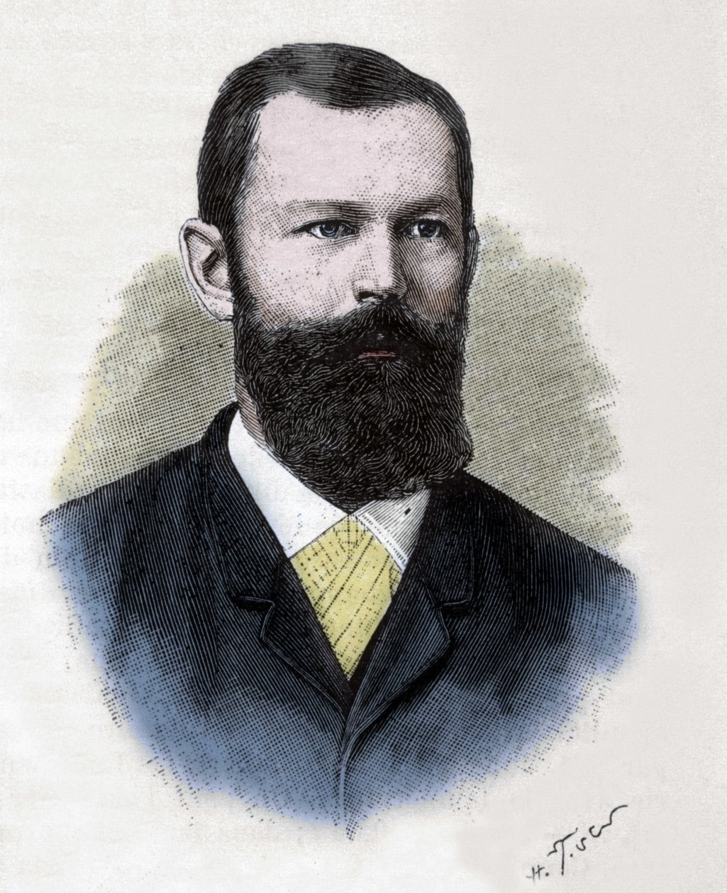 Portrett av Emil Hermann Fischer (1852-1919). tysk kjemiker. av Unknown artist