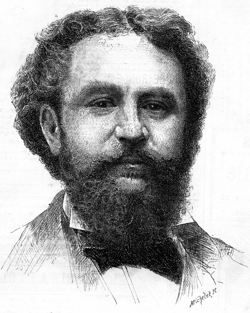 Portrett av Emile Bergerat (1845-1923), fransk forfatter. av Unknown artist
