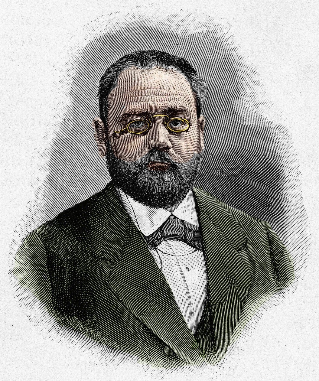 Portrait of Emile Zola (1840-1902) av Unknown artist