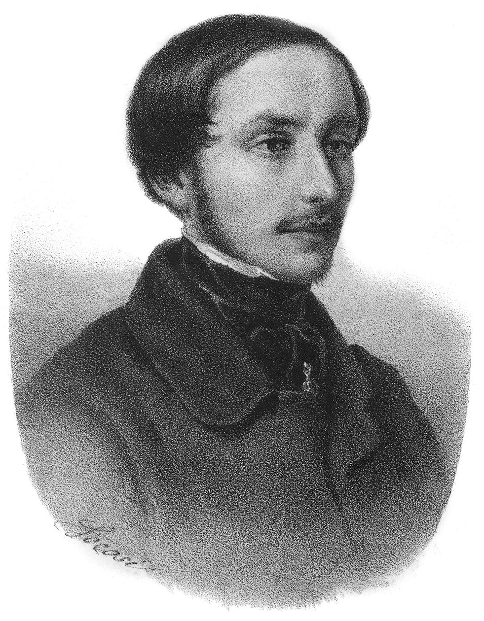 Portrett av Emilio Dandolo (1830 - 1859) figur i den italienske Risorgimento - gravering av Unknown artist