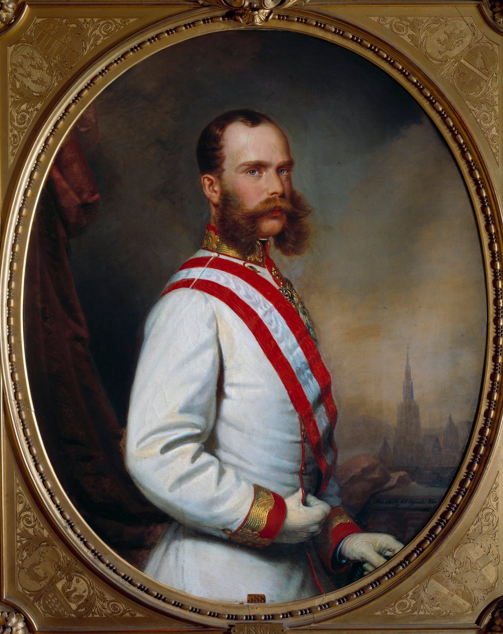 Portrett av keiser Francois Joseph I (1830-1916). Anonymt maleri 1867. Nancy, Musee Historique Lorrain av Unknown artist
