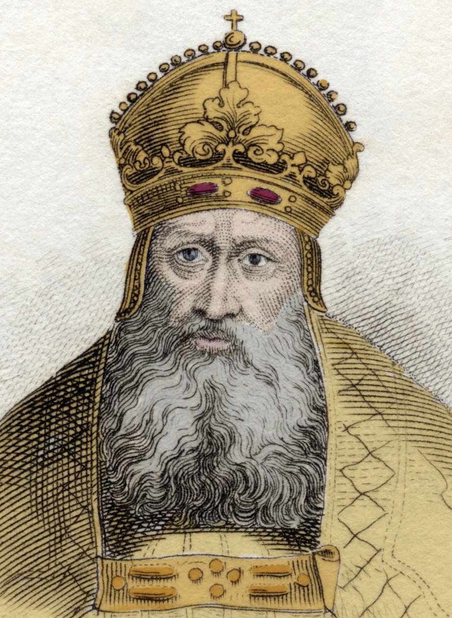 Portrett av keiser Rodolph av Habsburg (1218-1291), tysk romersk keiser (Rudolf I av Tyskland) av Unknown artist