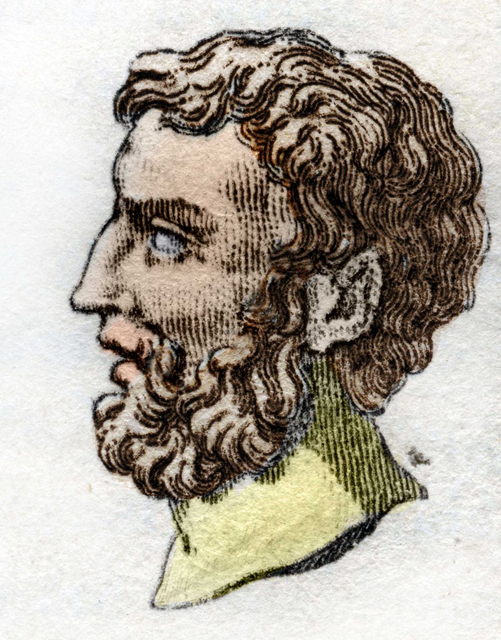 Portrett av Epaminondas general og boetianske statsmann tilhører Det demokratiske partiet (-418 - -362). av Unknown artist