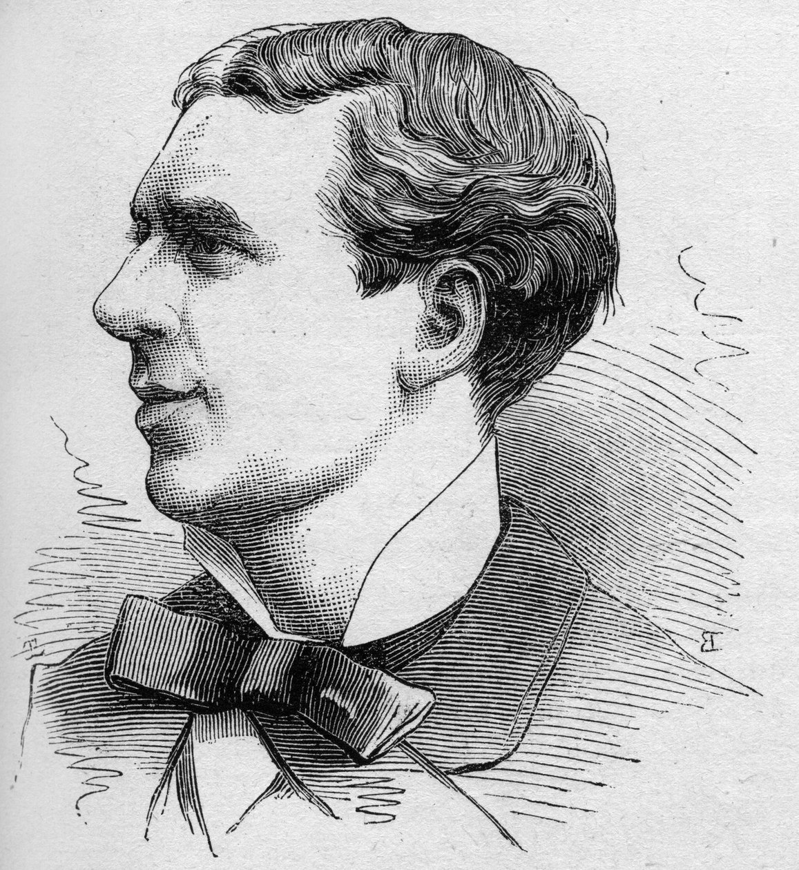 Portrett av Ernest Coquelin dit Poppy le Cadet (1848-1909), fransk komiker, medlem av Comedie Francaise. Gravering i "" Le Monde Illustré"" n¡1168 av 16. august 1879. av Unknown artist