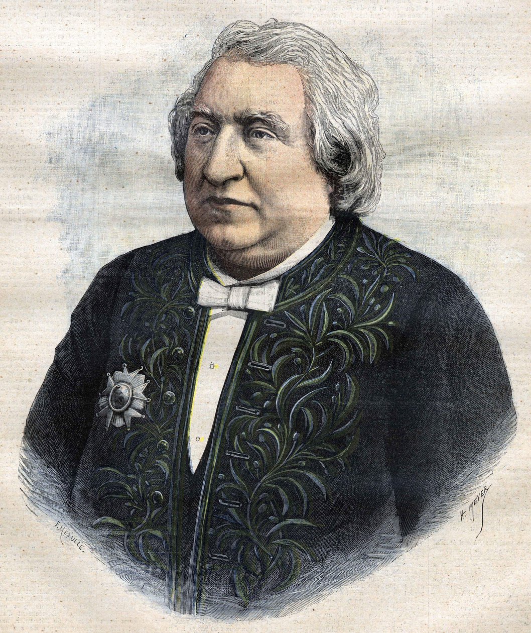 Portrett av Ernest Renan i akademikerkjole av Unknown artist