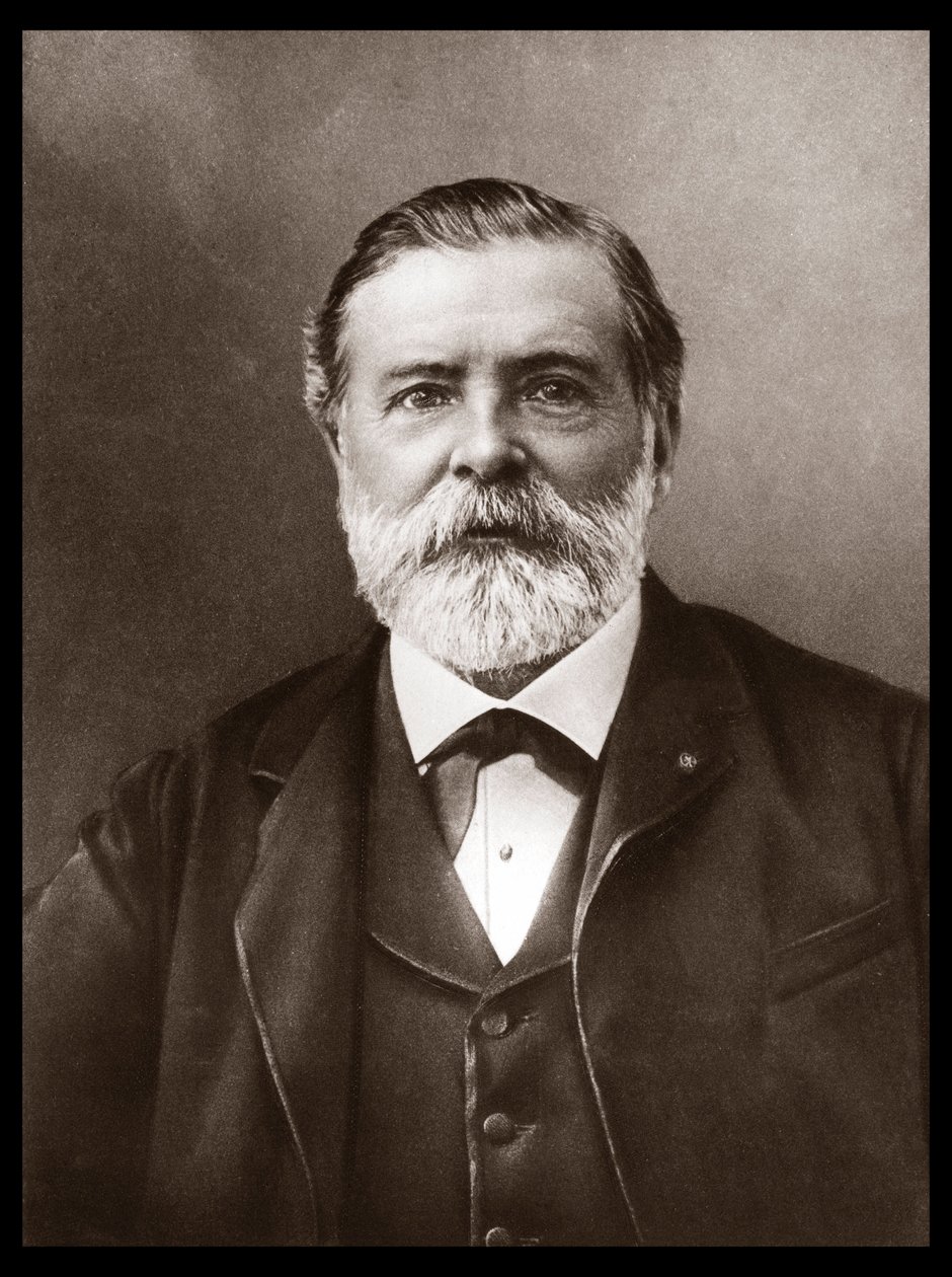 Portrett av Etienne-Jules Marey (1830-1904); engelsk vitenskapsmann og kronofotograf; oppfinner av sphygmograph og en pioner innen fotografi og kino. Foto av Nadar, Paul (1856-1939). av Unknown artist
