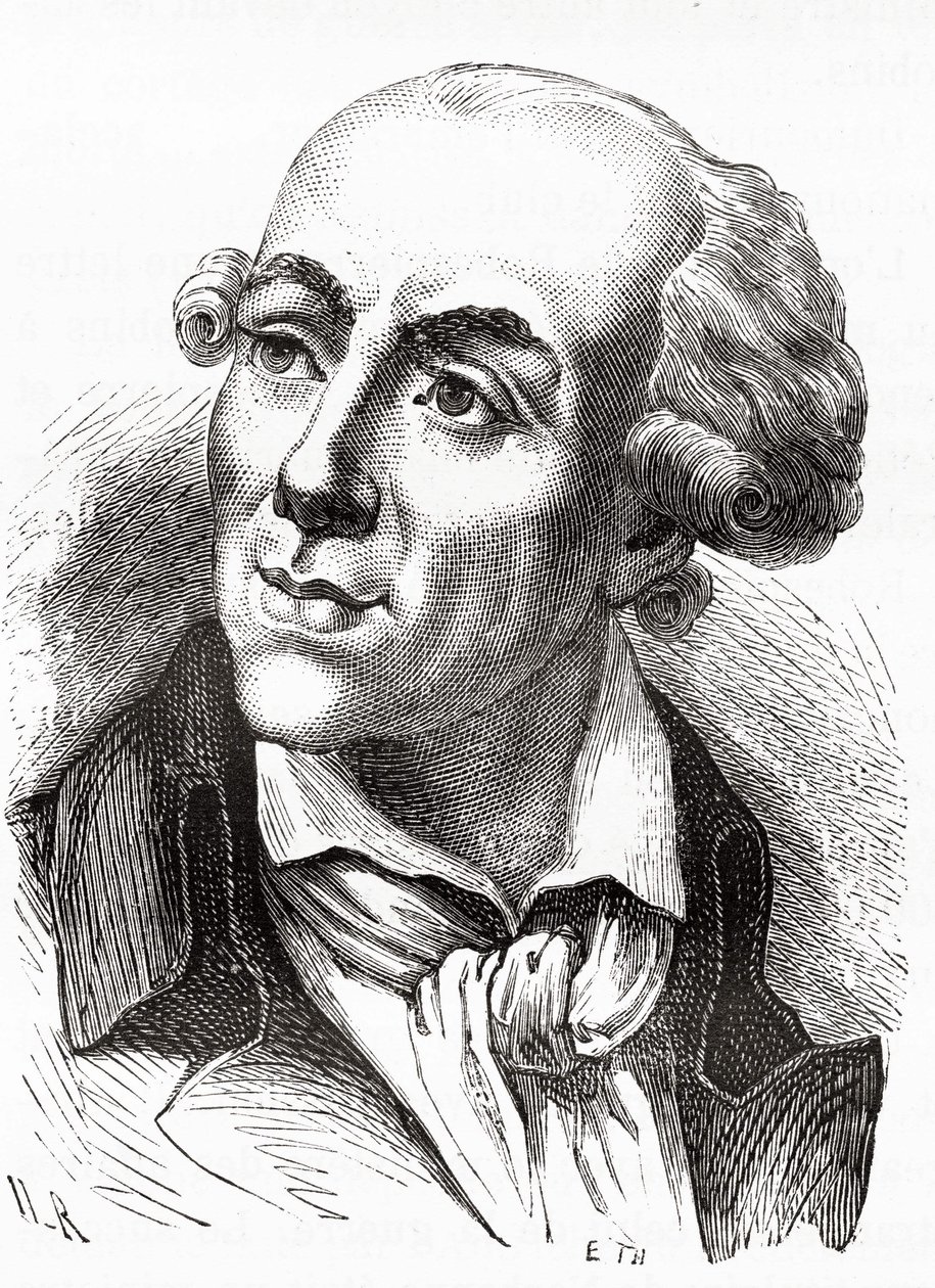 Portrait of Etienne Clavière (1768 - 1793), Minister of Finance in the Girondin government (March 1792) - in Histoire de France by Henri Martin. sd. 19th century. av Unknown artist