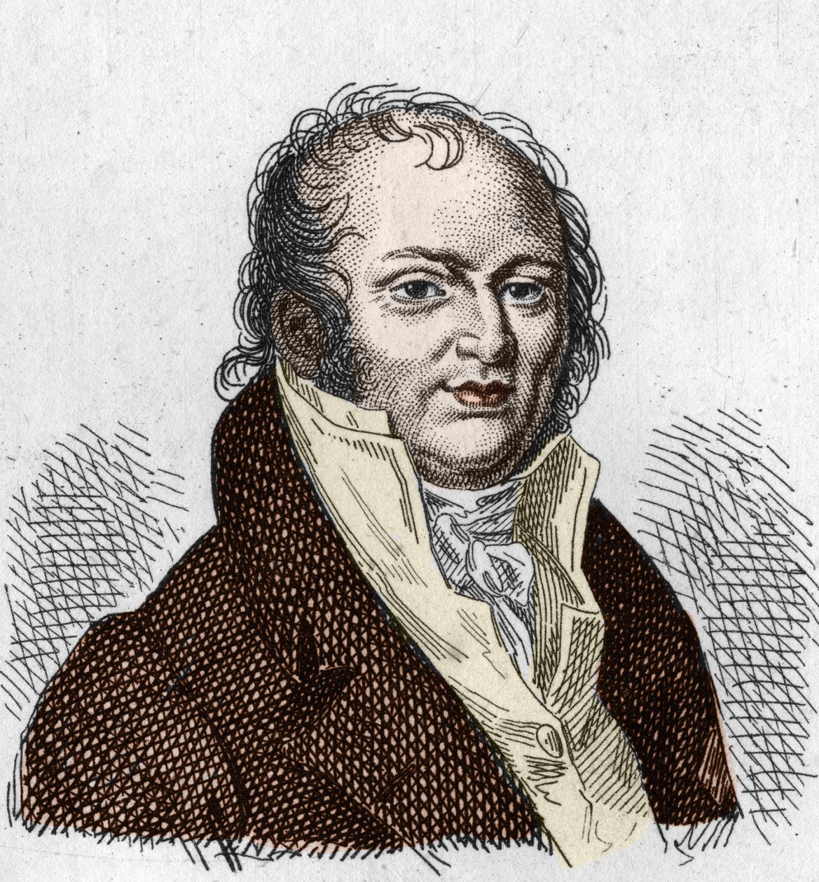 Portrait of Etienne Geoffroy Saint Hilaire Saint Hilaire (Saint-Hilaire) (1772-1844), French naturalist. Engraving from 1835. av Unknown artist