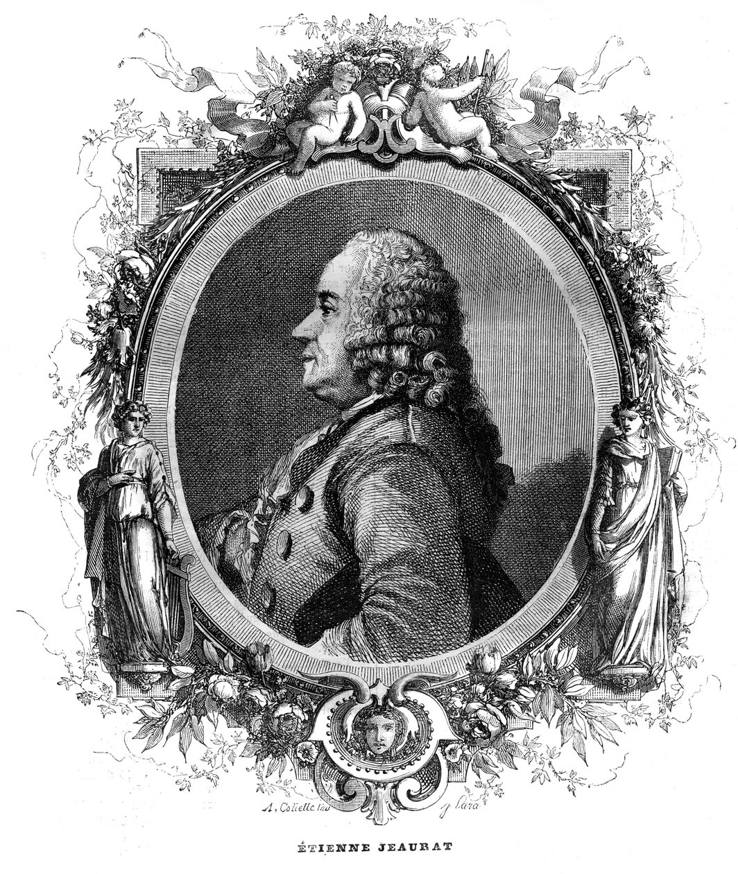 Portrett av Etienne Jeaurat (1699-1789) fransk maler og tegneserieskaper. av Unknown artist
