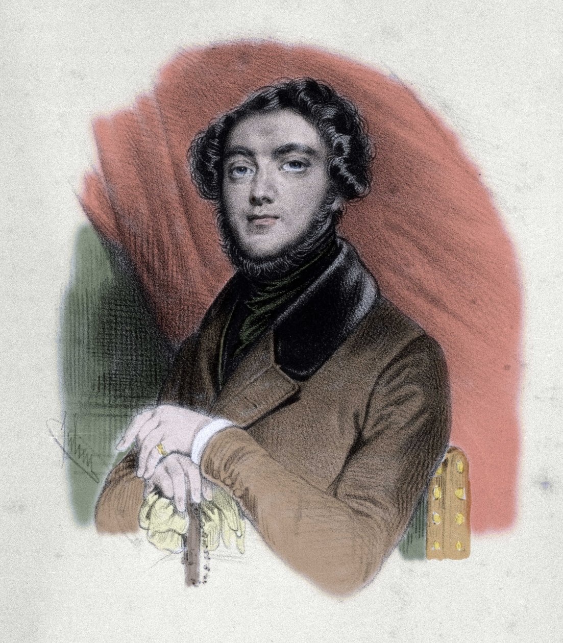 Portrett av Eugene Sue (1804-1857) fransk forfatter. av Unknown artist