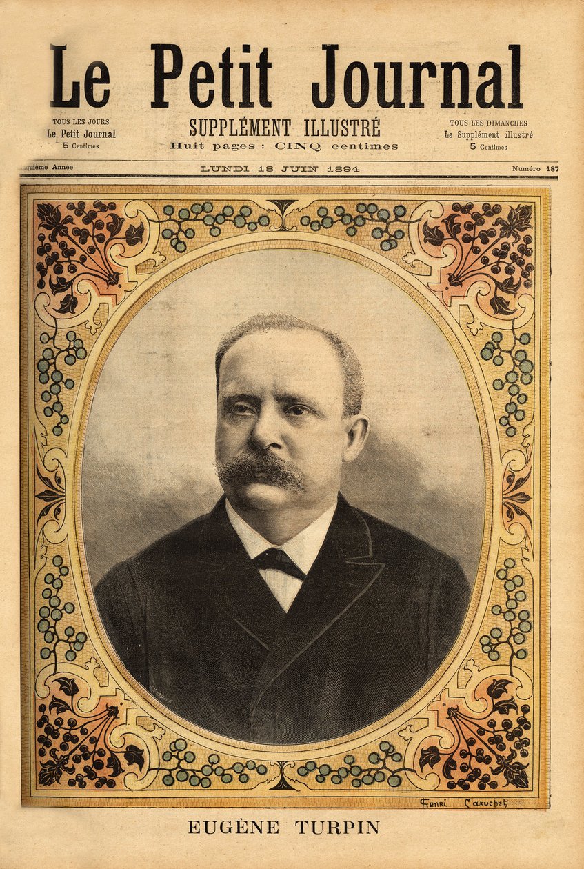 Portrett av Eugene Turpin (1848-1927), kjemiker som spesialiserer seg på eksplosiver av Unknown artist
