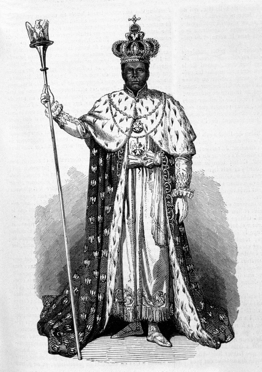 Portrett av Faustin Soulouque (1782-1867) av Faustin I, keiser av Haiti fra 1847 til 1859 Gravering av 1856 av Unknown artist