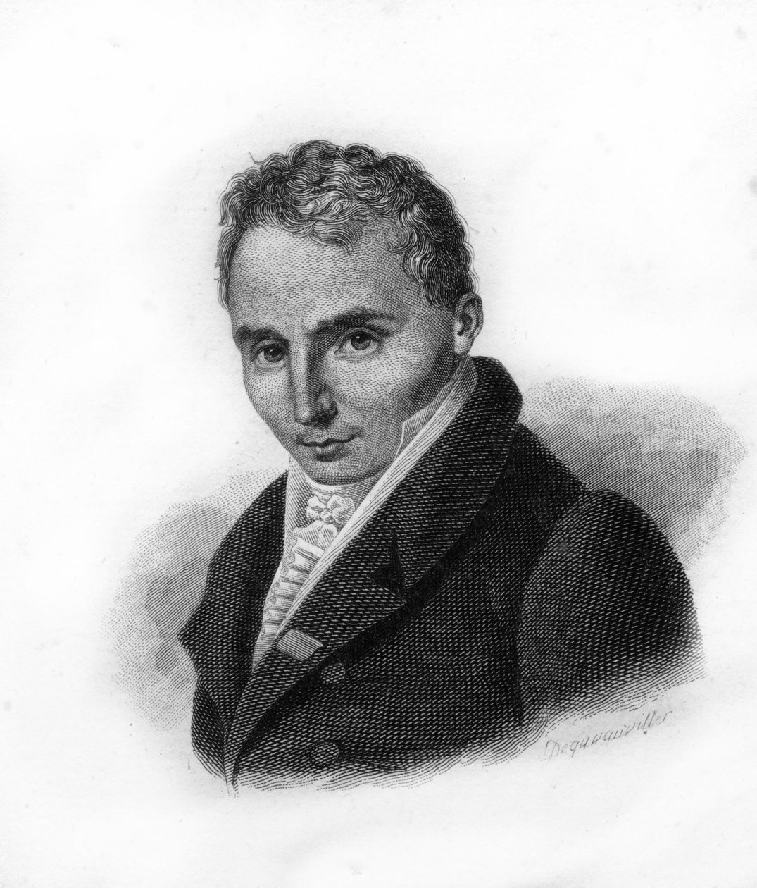 Portrett av Ferdinand Herold (1791-1833), fransk komponist - gravering fra 1800-tallet av Unknown artist