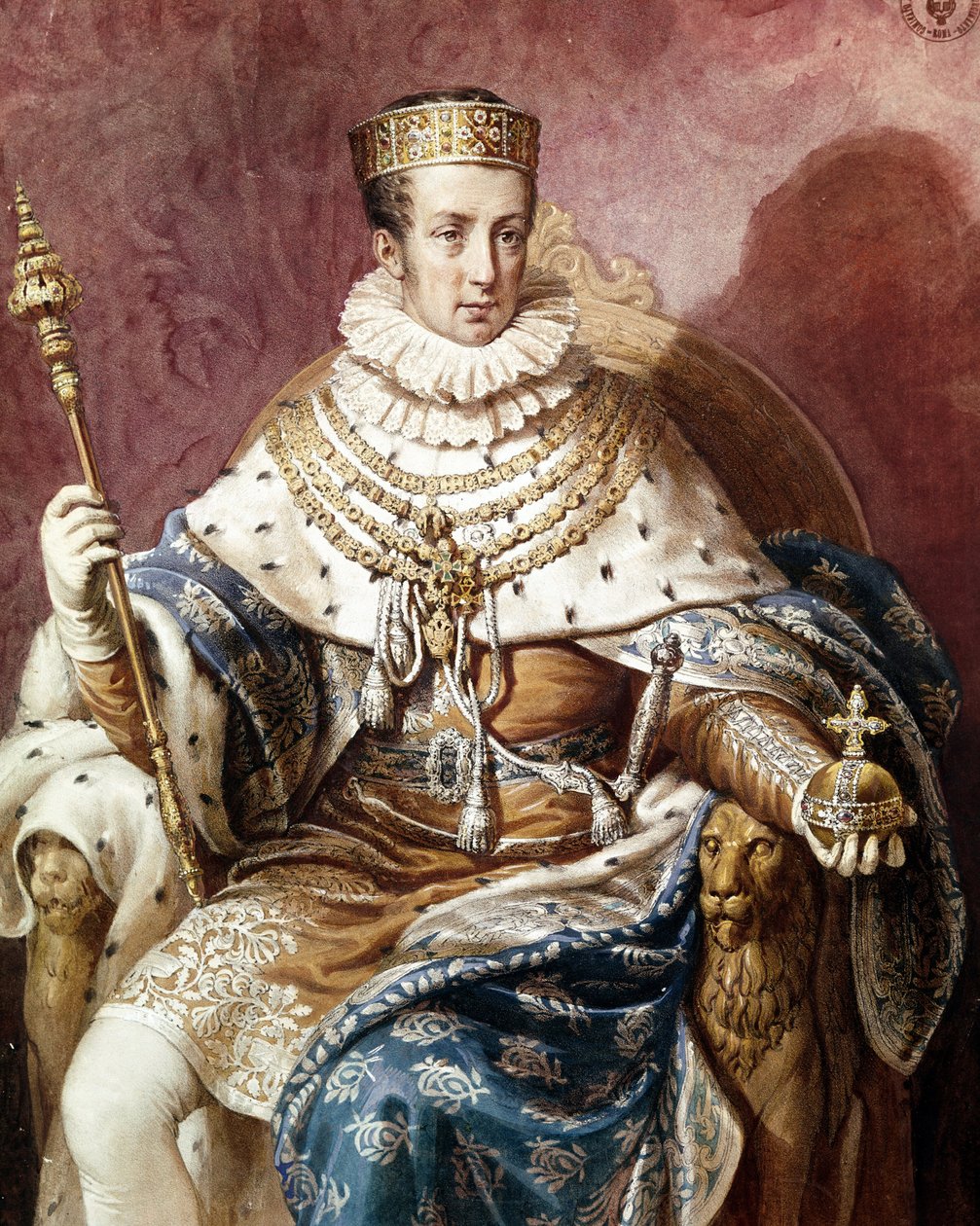 Portrett av Ferdinand I av Østerrike (olje på lerret) av Unknown artist