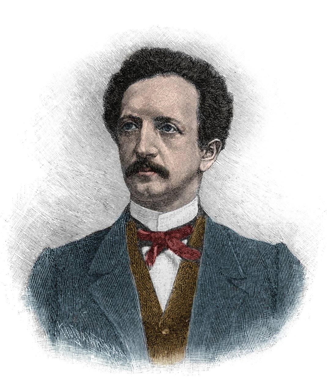 Portrett av Ferdinand Johann Gottlieb Lassalle (1825-1864), en tysk jurist, filosof og sosialistisk politisk aktivist - gravering av Unknown artist