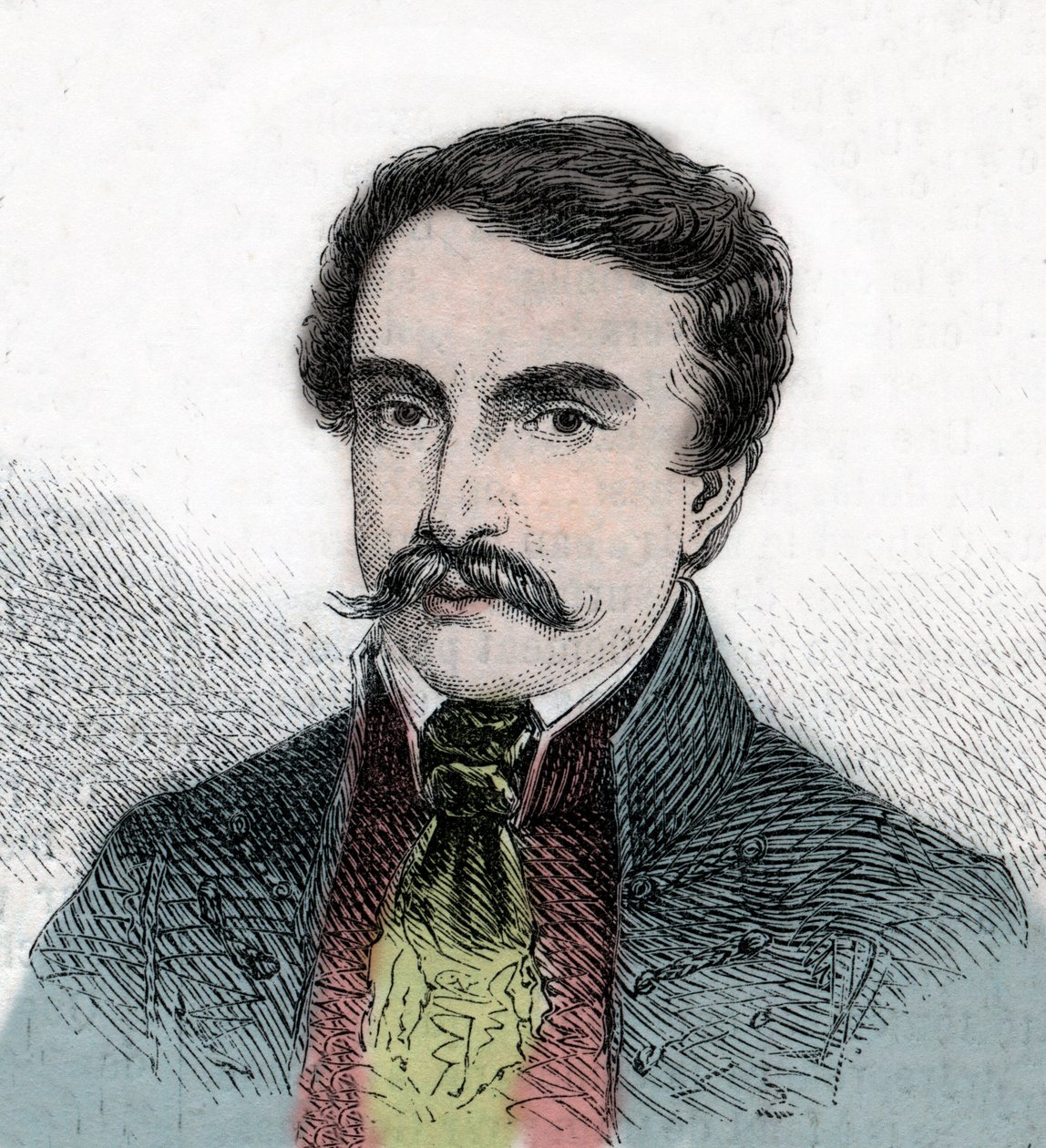 Portrett av Ferenc Deak (1803-1876), ungarsk politiker - Gravering fra "The Illustrous World"" av Unknown artist