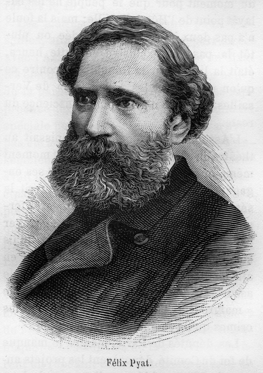 Portrett av Félix Pyat. Fransk forfatter, journalist og politiker. 1810-1889 av Unknown artist