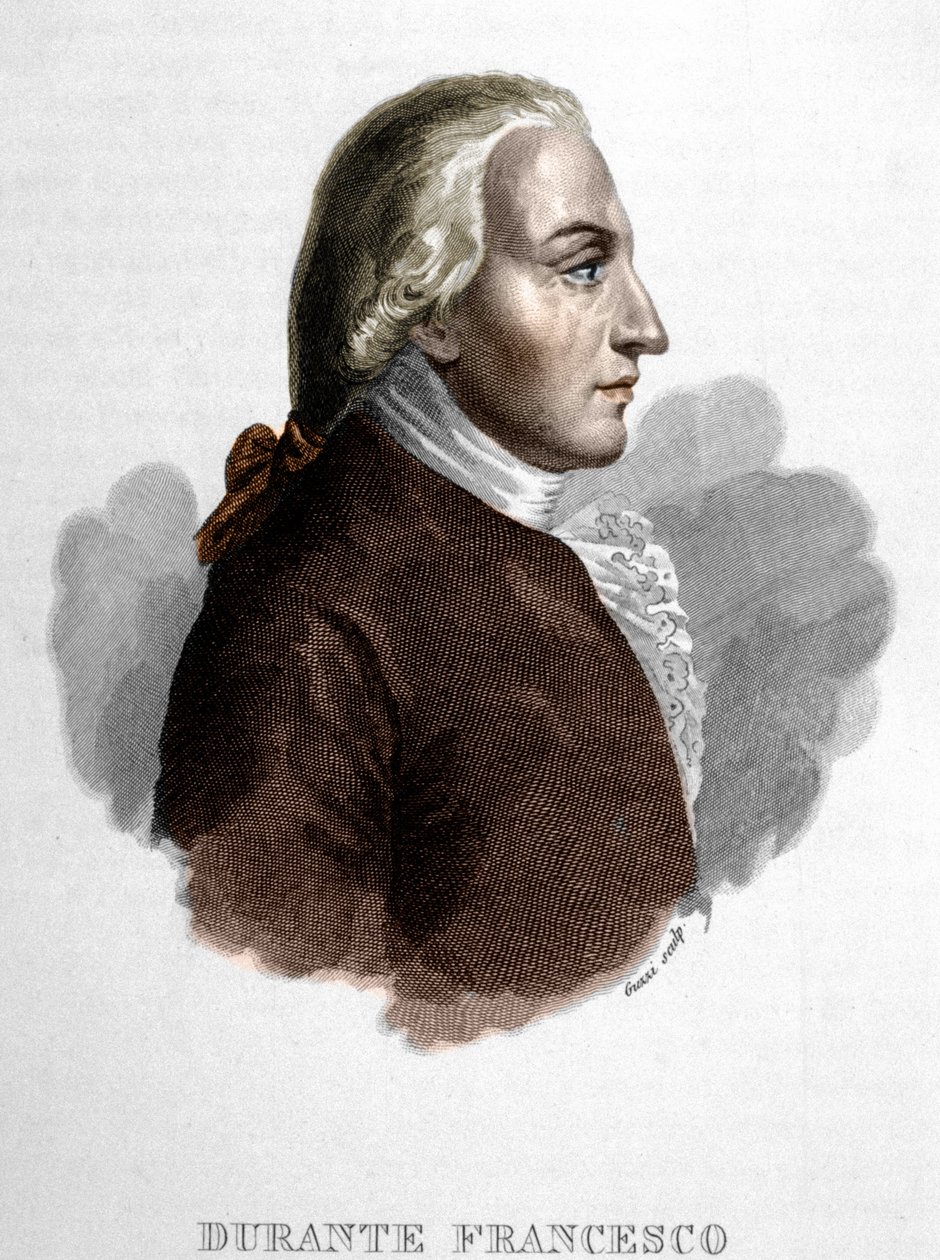 Portrett av Francesco Durante. Italiensk musiker (Frattamaggiore av Unknown artist
