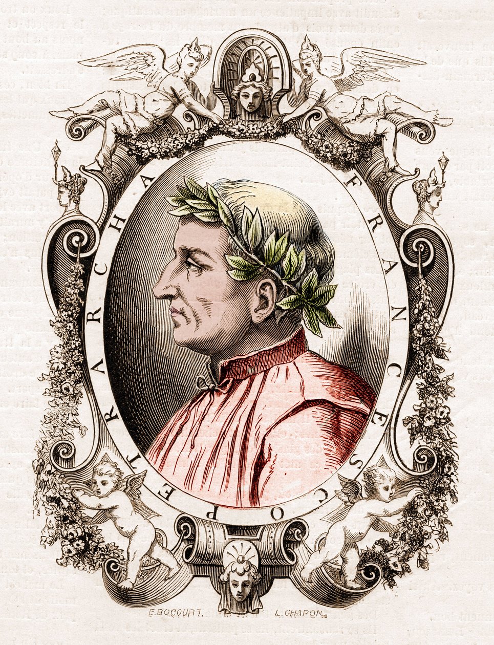 Portrett av Francesco Petrarca (Petrarca) (1304-1374), italiensk poet. av Unknown artist