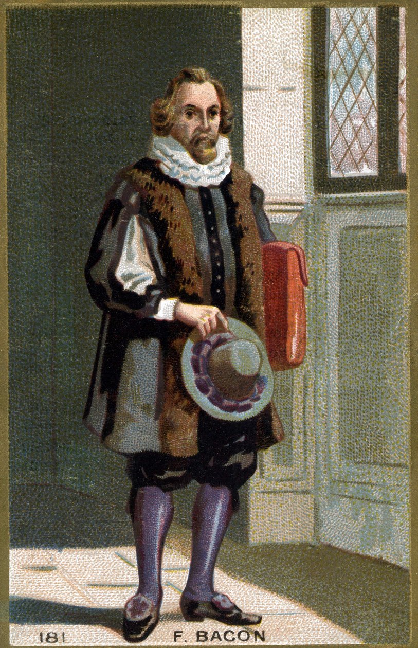Portrett av Francis Bacon Baron Verulam (1561 - 1626) statsmann og engelsk filosof. Kromolitografi fra 1800-tallet. av Unknown artist