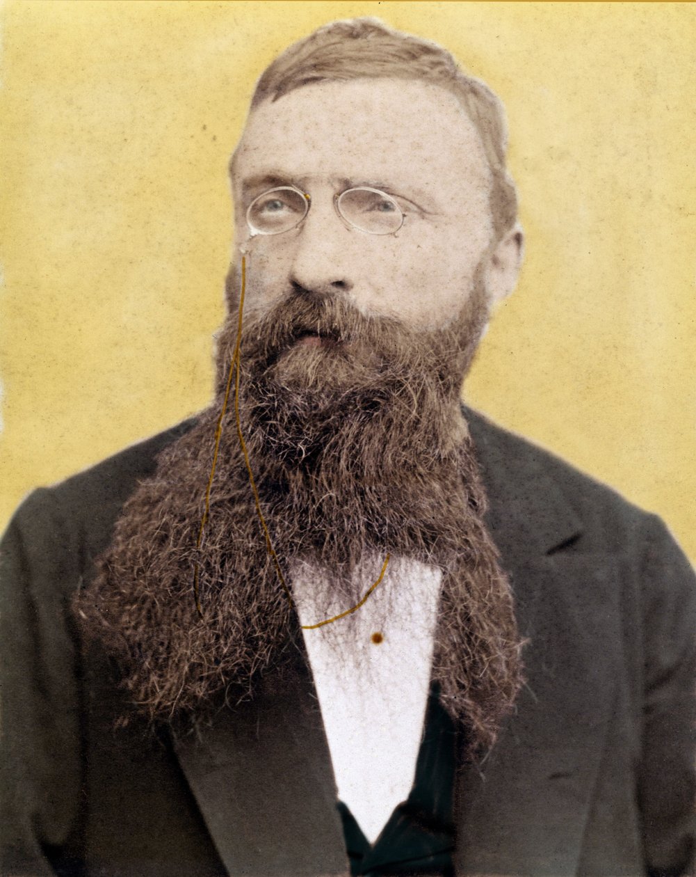 Portrett av Francois Auguste Rene Rodin - fransk skulptør - fotografi rundt 1885 av Unknown artist
