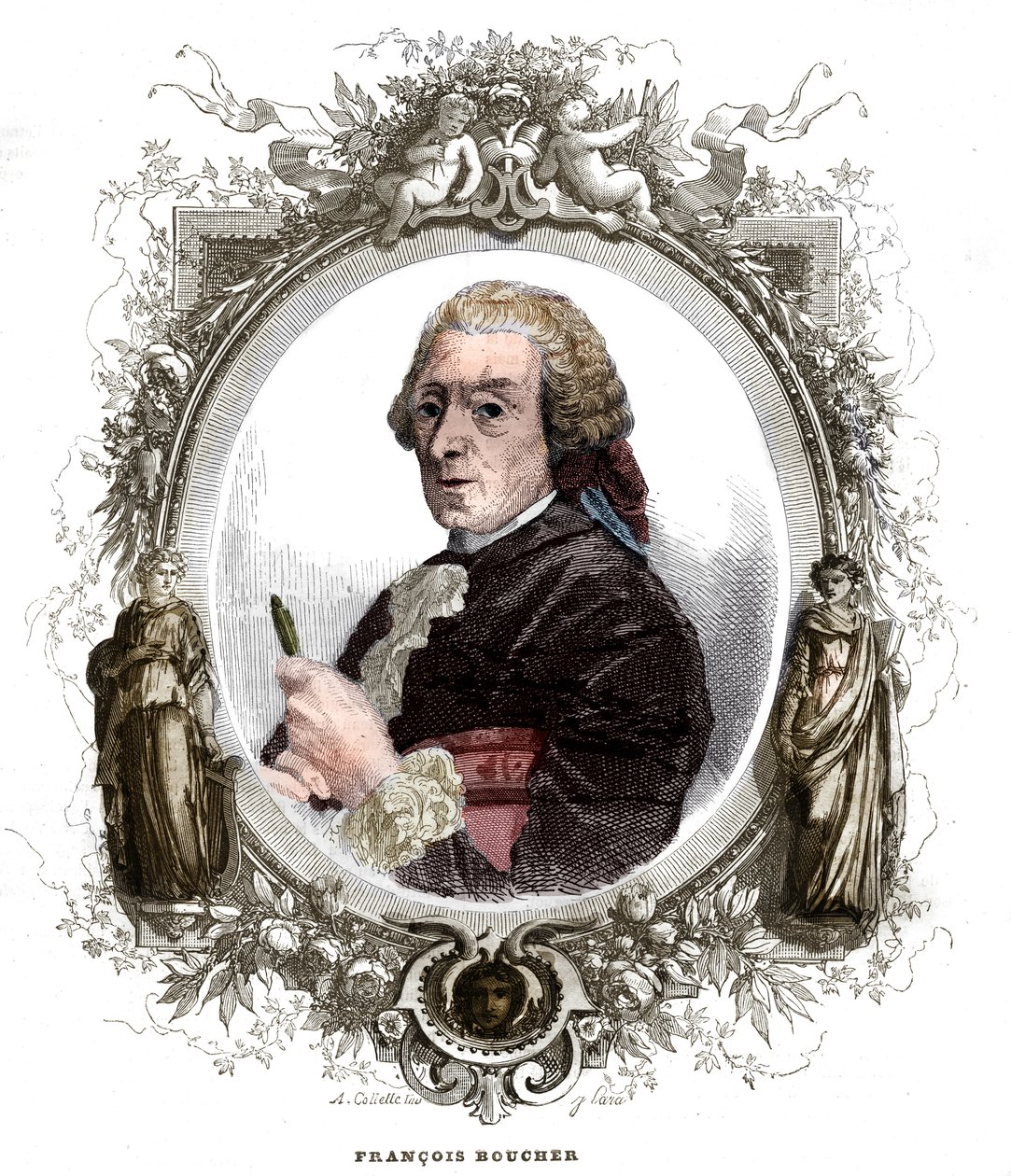Portrait of Francois Boucher (1703-1770), French painter. av Unknown artist